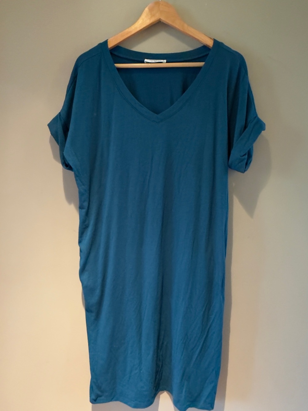 Zenana Outfitters Teal V-Neck Dress XL